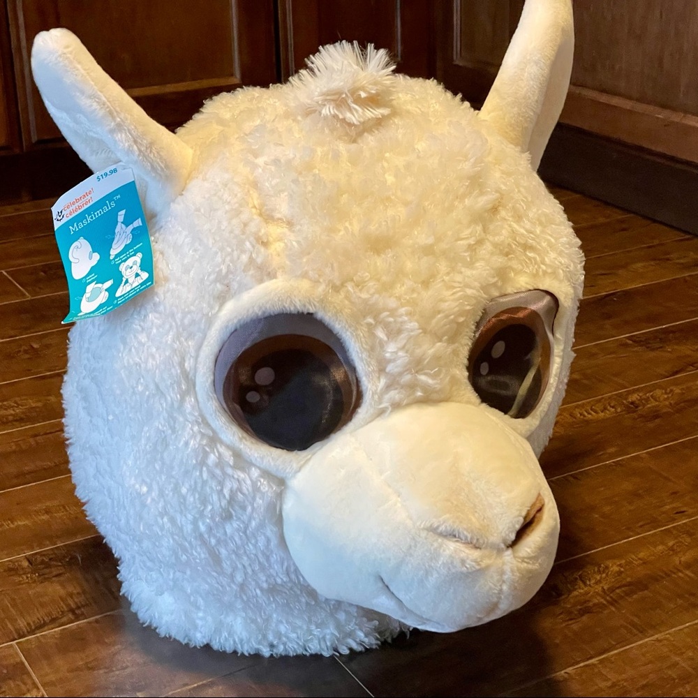 Maskimals Oversized Plush Llama Mask